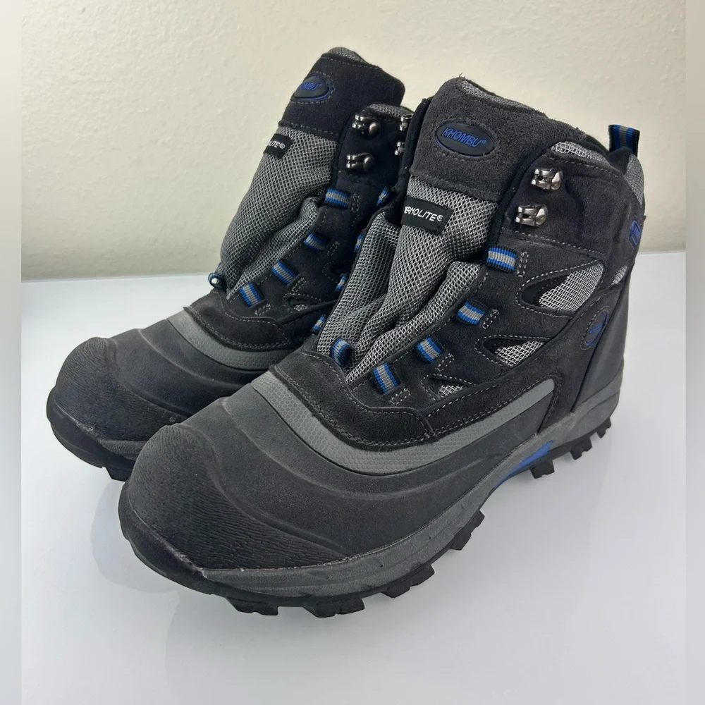 Khombu Thermolite Men’s Weatherproof Winter Boots Sz 11 New, No Laces